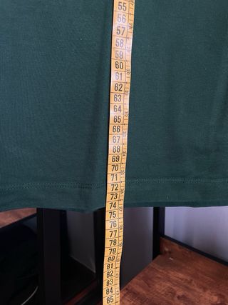 Camiseta Zara Verde Talla L Estampado Corredor
