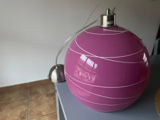 Lámpara colgante rosa esfera
