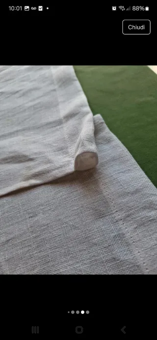 Tendine in lino con pizzo