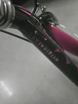 Bicicleta niña 20 rosa y negra