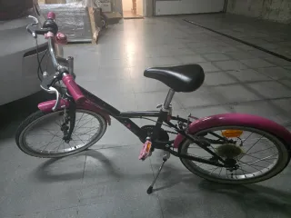 Bicicleta niña 20 rosa y negra