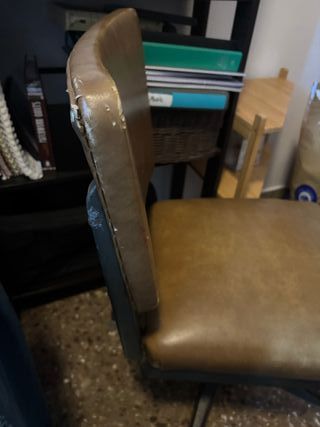 Silla escritorio cuero y metal