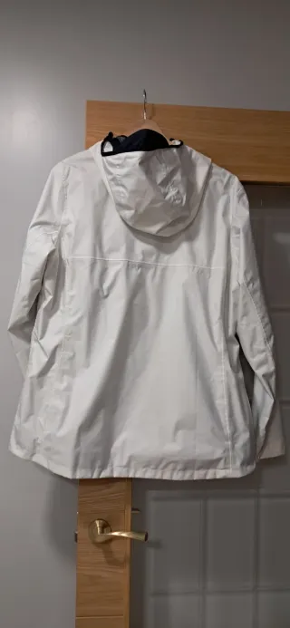 Chubasquero-Chaqueta Impermeable Blanca Talla XL.