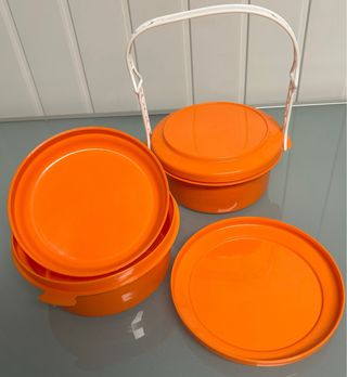 Conjunto de caixas plasticas Vintage