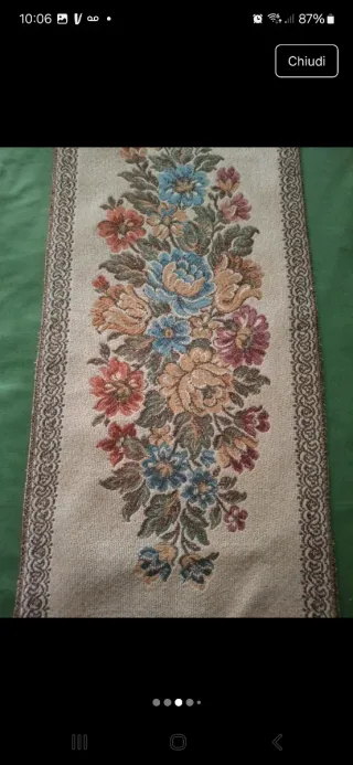 Runner artigianale floreale