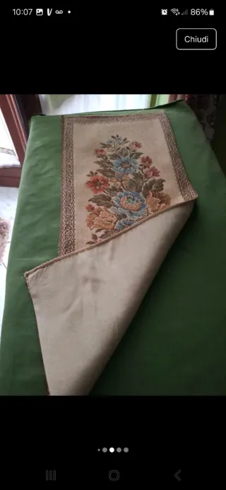 Runner artigianale floreale