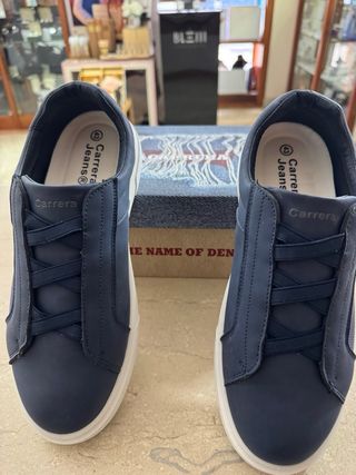 Scarpe Carrera Blu Nuove