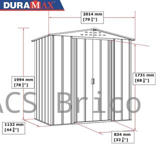 Caseta Metálica Top Atenea 113x201x199 cm - Duramax