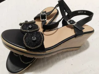 Sandalias Andarinas Negras Plataforma Nuevas.38/40