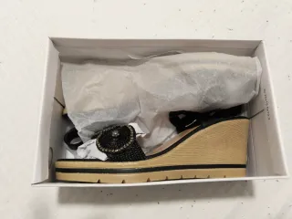 Sandalias Andarinas Negras Plataforma Nuevas.38/40