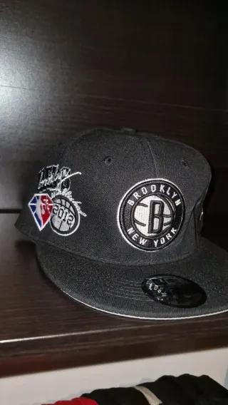 Gorra Brooklyn Nets New Era Plana Negra