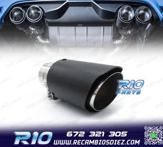COLA ESCAPE CARBONO UNIVERSAL TIPO AKRAPOVIC 76MM