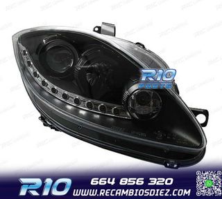 FAROS PARA SEAT LEON ALTEA TOLEDO 04-09 LUZ DIURNA LED FONDO