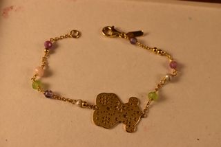 Bonita pulsera de plata dorada de Tous 925 Vermeil