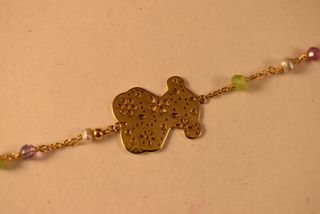 Bonita pulsera de plata dorada de Tous 925 Vermeil