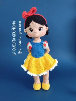 Muñeca Blancanieves Amigurumi