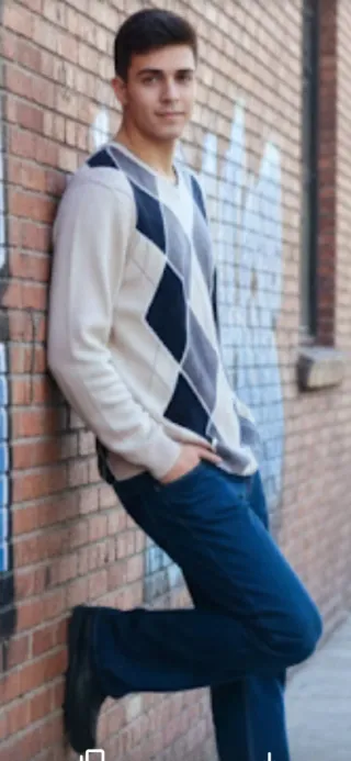 Jersey Massimo Dutti Algodón Rombos