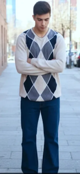 Jersey Massimo Dutti Algodón Rombos