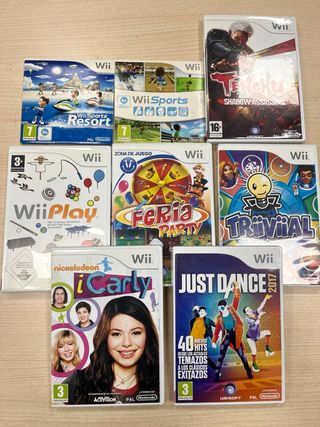 Lote 6 Juegos Wii: Just Dance, iCarly, Trivial...