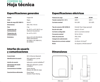 Punto Carga Wallbox Copper SB. 22 kW Tipo 2