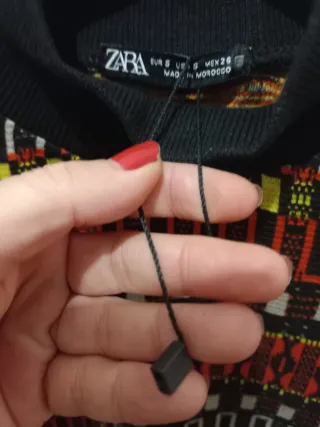 Jersey Zara crop top jacquard