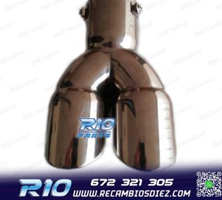 COLA ESCAPE DOBLE REDONDA ACERO INOX