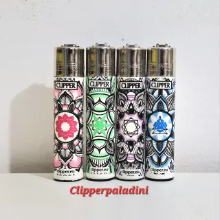 Set 4 Accendini Clipper Design Mandala