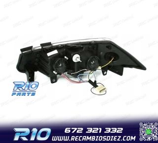FAROS RENAULT MEGANE 02-05 LUZ DIURNA LED FONDO NEGRO