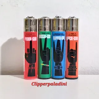 Set 4 Accendini Clipper Punk Reggae Rapper
