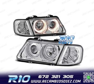 FAROS OJOS ANGEL AUDI A3 96-00 OJOS ANGEL CROMADOS