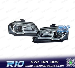 FAROS XENON AUDI A3 8P 08-12 LUZ DIURNA FONDO NEGRO