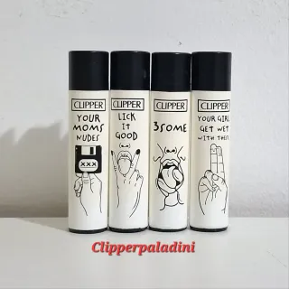Accendini Clipper Set Grafiche Divertenti