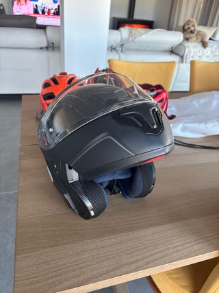 Casco Moto Modular MT Talla M Negro