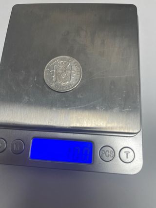 Moneda 2 Pesetas Plata Alfonso XII 1881 #7