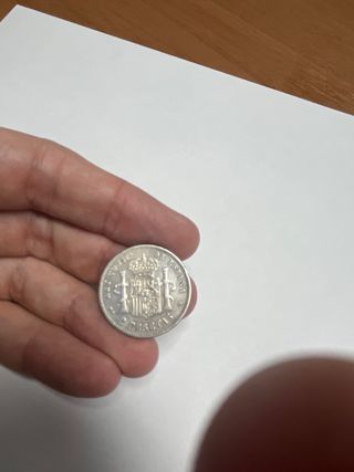 Moneda 2 Pesetas Plata Alfonso XII 1881 #7