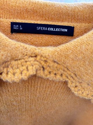 Jersey amarillo cuello Peter Pan