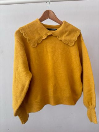 Jersey amarillo cuello Peter Pan