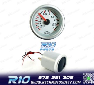 RELOJ PRESIÓN TURBO FONDO BLANCO ILUMINADO