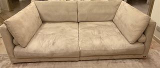 Divano poltrone sofà beige in tessuto