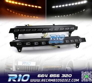 KIT LUZ DIURNA LED DRL + INTERMITENTE AUDI Q7 2006 2007 08-0
