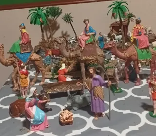 Belén antiguo vintage figuras