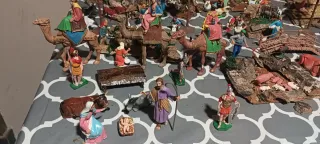 Belén antiguo vintage figuras