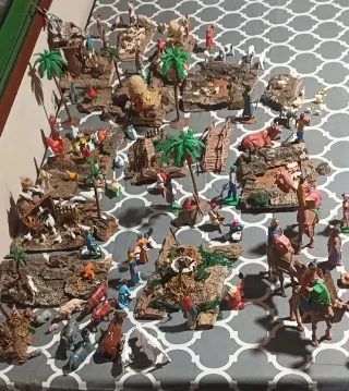 Belén antiguo vintage figuras