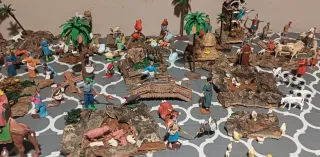 Belén antiguo vintage figuras