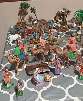 Belén antiguo vintage figuras