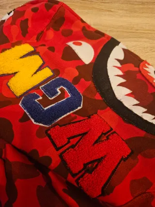 Sudadera A Bathing Ape Sark Camuflaje Roja