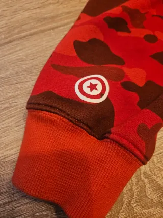 Sudadera A Bathing Ape Sark Camuflaje Roja