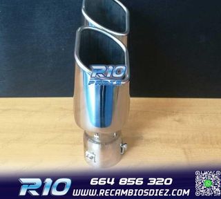 COLA ESCAPE DOBLE RECTANGULAR ACERO INOX