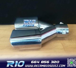 COLA ESCAPE DOBLE RECTANGULAR ACERO INOX