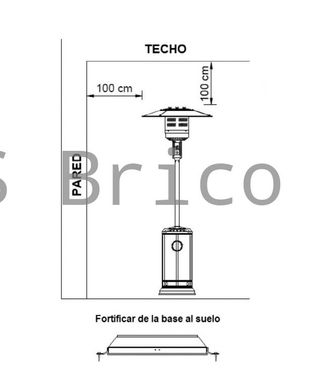 Estufa Exterior Butano Negra MT01554